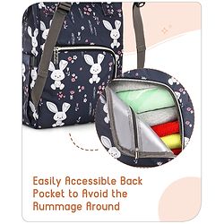 Babyhug Multifunctional Diaper Backpack Bunny Print- Navy Blue