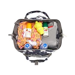 Babyhug Multifunctional Diaper Backpack Bunny Print- Navy Blue