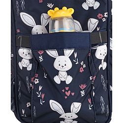 Babyhug Multifunctional Diaper Backpack Bunny Print- Navy Blue