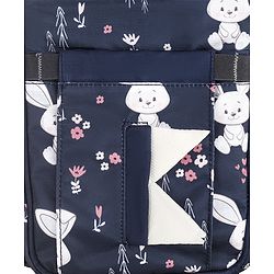 Babyhug Multifunctional Diaper Backpack Bunny Print- Navy Blue