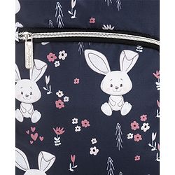 Babyhug Multifunctional Diaper Backpack Bunny Print- Navy Blue