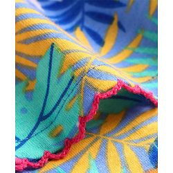 Babyhug Single Jersey Knit Knee Length Layered Floral Printed Skirt - Multicolor