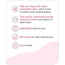 Babyhug Premium Bedding Super Saver Combo Fox Print Set of 3 - Lilac| 100% Cotton Fabric| New Born Gifting Option| For Boys and Girls| Pillows and Bolsters| Light Weight and Travel Friendly| Baby Safe Material| Delicate on Baby's skin| Breathable Fab