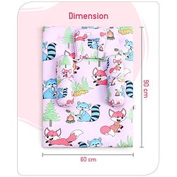 Babyhug Premium Bedding Super Saver Combo Fox Print Set of 3 - Lilac| 100% Cotton Fabric| New Born Gifting Option| For Boys and Girls| Pillows and Bolsters| Light Weight and Travel Friendly| Baby Safe Material| Delicate on Baby's skin| Breathable Fab