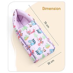 Babyhug Premium Bedding Super Saver Combo Fox Print Set of 3 - Lilac| 100% Cotton Fabric| New Born Gifting Option| For Boys and Girls| Pillows and Bolsters| Light Weight and Travel Friendly| Baby Safe Material| Delicate on Baby's skin| Breathable Fab