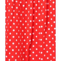 Babyhug Single Jersey Knit Sleeveless Frock With Polka Dot Print - Red
