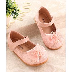 Cute Walk by Babyhug Ballerina with Velcro Closure & Bow Applique - Pink