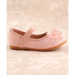 Cute Walk by Babyhug Ballerina with Velcro Closure & Bow Applique - Pink