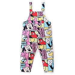 Babyhug Disney  Dungaree With Full Sleeves Top and Minnie Mouse & Friends All Over Print & Pocket Detailing - Pink