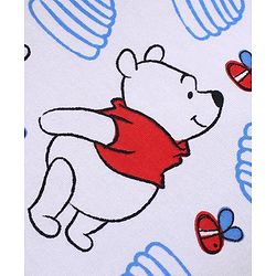 Babyhug Disney Knit Full Sleeves Winnie The Pooh Graphic T-Shirt Terry Dungaree Set & Applique Detailing Dungaree - Red