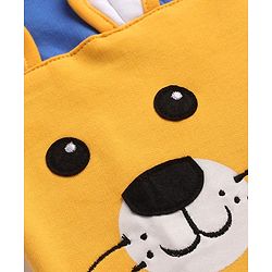 Babyhug Cotton Knit Full Sleeves Sweatshirt With Cut & Sew Design & Animal Applique - Multicolour