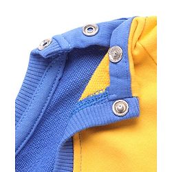 Babyhug Cotton Knit Full Sleeves Sweatshirt With Cut & Sew Design & Animal Applique - Multicolour