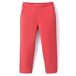 Babyhug Woven Full Sleeves Solid Color Party Suit with Shirt Waistcoat Trousers and Bow - White Rust Red