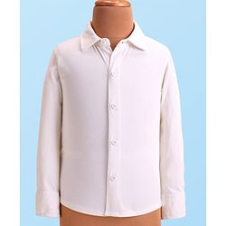 Babyhug Woven Full Sleeves Solid Color Party Suit with Shirt Waistcoat Trousers and Bow - White Rust Red