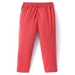 Babyhug Woven Full Sleeves Solid Color Party Suit with Shirt Waistcoat Trousers and Bow - White Rust Red