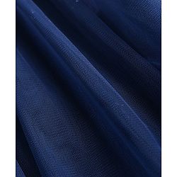 Babyhug  Woven  Frill Sleeves A Line Party Frock  with Floral Corsage - Navy Blue