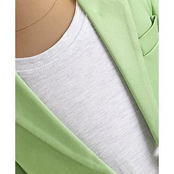 Babyhug Woven  Full Sleeves Solid Blazer With T-Shirt - Green & White