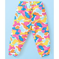 Babyhug Terry Knit Full Sleeves Hooded Sweatjacket & Joggers Set with T-Shirt Camo & Text Print - Multicolour