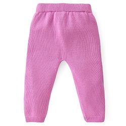 Babyhug Cotton Knit Full Sleeves Pullover Sweater Set With Cable Knit Design & Cap - Mauve