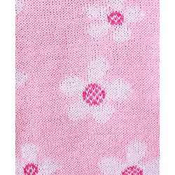 Babyhug Knitted Full Sleeves Pullover Sweater Set with Floral Design - Pink