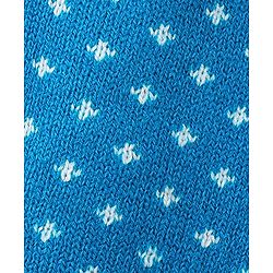 Babyhug Knitted Full Sleeves Front Open Sweater Set with Polka Dot Design - Aqua Blue