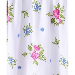 Babyhug Single Jersey Knit Sleeveless Frock With Floral Print - White