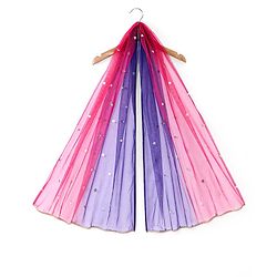 Babyhug Woven Short Puff Sleeves Sequinned & Floral Embroidered Choli With Brocade Lehenga and Net Dupatta - Multicolour