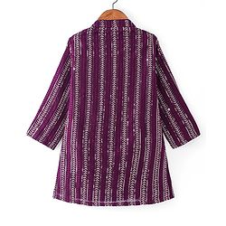 Babyhug Lurex Zari Sequin Embroidered Kurta Pyjama Set - Magenta