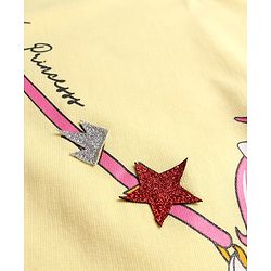 Babyhug Cotton Knit Full Sleeves Sweatshirt with Unicorn Design - Yellow