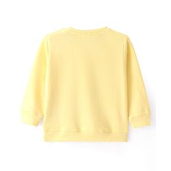 Babyhug Cotton Knit Full Sleeves Sweatshirt with Unicorn Design - Yellow