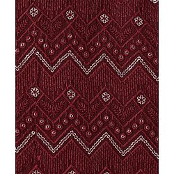 Babyhug Woven Full Sleeves Sequin Embroidered Kurta Pyjama Set - Maroon