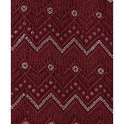 Babyhug Woven Full Sleeves Sequin Embroidered Kurta Pyjama Set - Maroon
