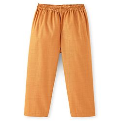 Babyhug Cotton Woven Full Sleeves Kurta & Pajama Set with Embroidered Jacket - Orange