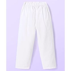 Babyhug Cotton Woven Full Sleeves Solid Embroidered Kurta Pyjama Set - White