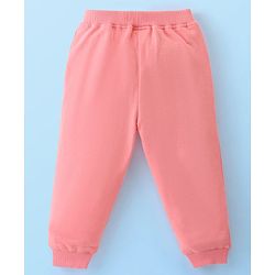 Babyhug Single Jersey Knit Full Sleeves Tee & Pant Set with Floral Print - White & Pink