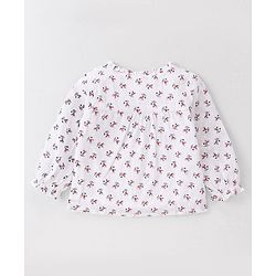 Babyhug Full Peasant Sleeves  Top With Floral Print - Pink