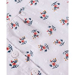 Babyhug Full Peasant Sleeves  Top With Floral Print - Pink