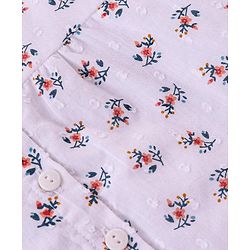 Babyhug Full Peasant Sleeves  Top With Floral Print - Pink