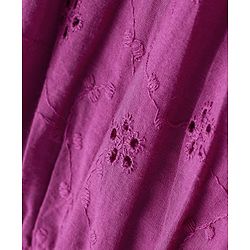 Babyhug Rayon Woven Full Sleeves Schiffli Top with Frill Detailing - Maroon
