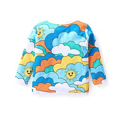 Babyhug 100% Cotton Interlock Knit Full Sleeves Front Open Jhablas with Rainbow & Striped Print Pack of 3 - Multicolor