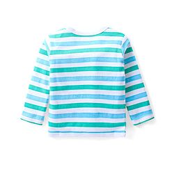 Babyhug 100% Cotton Interlock Knit Full Sleeves Front Open Jhablas with Rainbow & Striped Print Pack of 3 - Multicolor