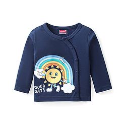 Babyhug 100% Cotton Interlock Knit Full Sleeves Front Open Jhablas with Rainbow & Striped Print Pack of 3 - Multicolor