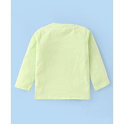 Babyhug Cotton Knit Full Sleeves T-Shirts with Striped Lion & Giraffe Print Pack of 3 - Green & White