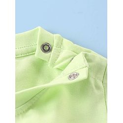 Babyhug Cotton Knit Full Sleeves T-Shirts with Striped Lion & Giraffe Print Pack of 3 - Green & White