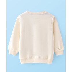 Babyhug Cotton Knit Full Sleeves Christmas Theme Print Sweatshirt - White