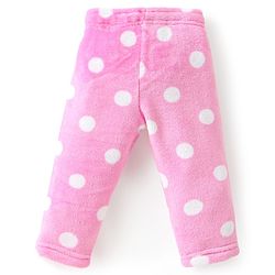 Babyhug Full Sleeves Winter Wear Co-Ord Set With Polka Dots Print - Pink