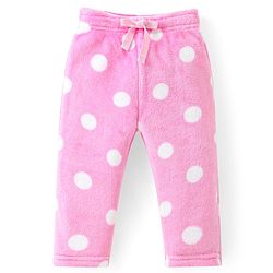 Babyhug Full Sleeves Winter Wear Co-Ord Set With Polka Dots Print - Pink