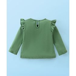 Babyhug Disney Single Jersey Frill Sleeves Top with Minnie Mouse Print Pack of 3 - Green Pink & White