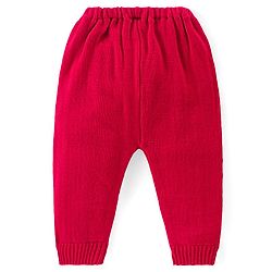 Babyhug Knitted Full Sleeves Pullover Sweater & Pant Set With Aztec Design - Red