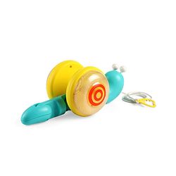 Babyhug Premium Battery Operated Snail Pull Along Toy With Music & Lights - Sky Blue